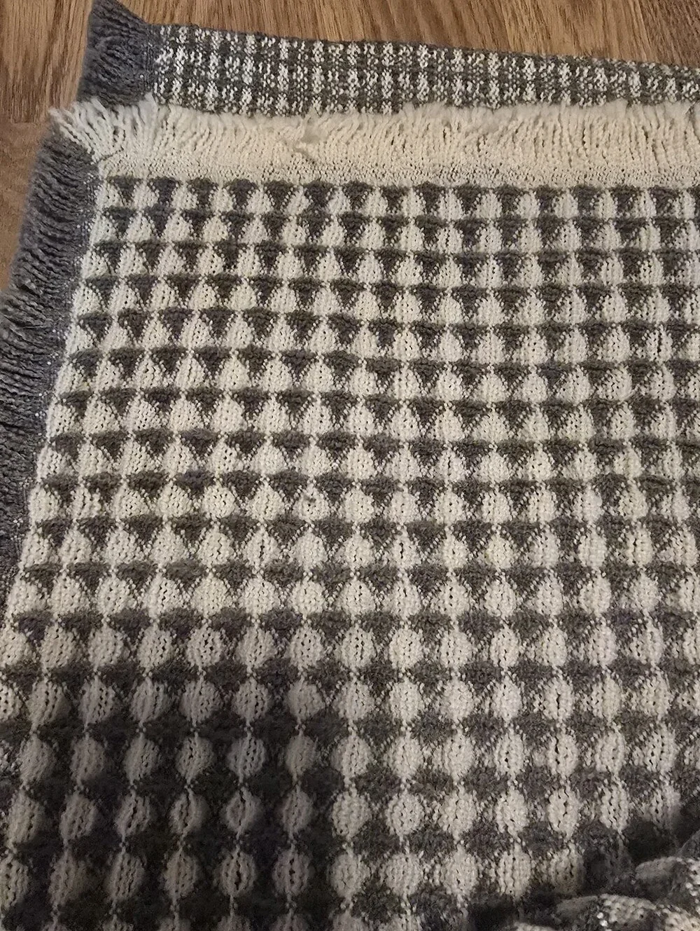 Grey Waffle-Texture Bath Mat - Soft Absorbent Bathroom Rug